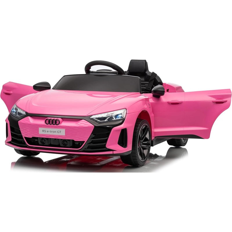 Auto Macchina Elettrica per Bambini 12V Audi RS e-Tron GT con Telecomando e Cintura a 3 Punti – Variante Rosa