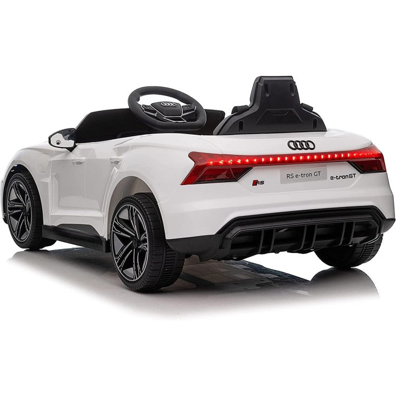 Auto Macchina Elettrica per Bambini 12V Audi RS e-Tron GT con Telecomando e Cintura a 3 Punti – Variante Bianco