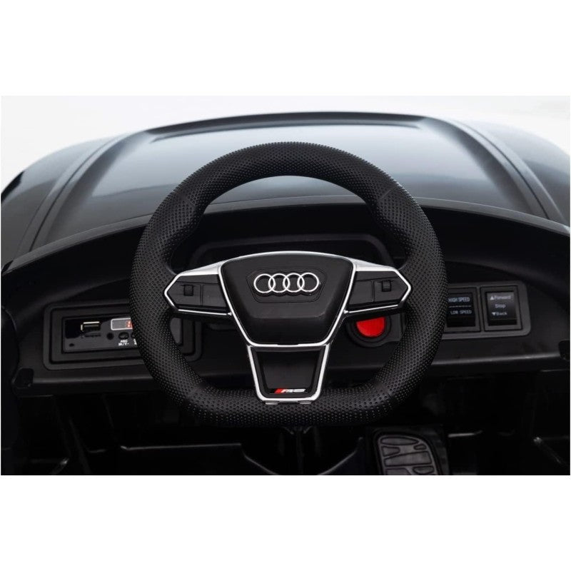 Auto Macchina Elettrica per Bambini 12V Audi RS e-Tron GT con Telecomando e Cintura a 3 Punti – Variante Nero