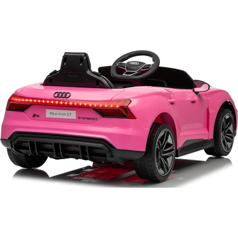Auto Macchina Elettrica per Bambini 12V Audi RS e-Tron GT con Telecomando e Cintura a 3 Punti – Variante Rosa