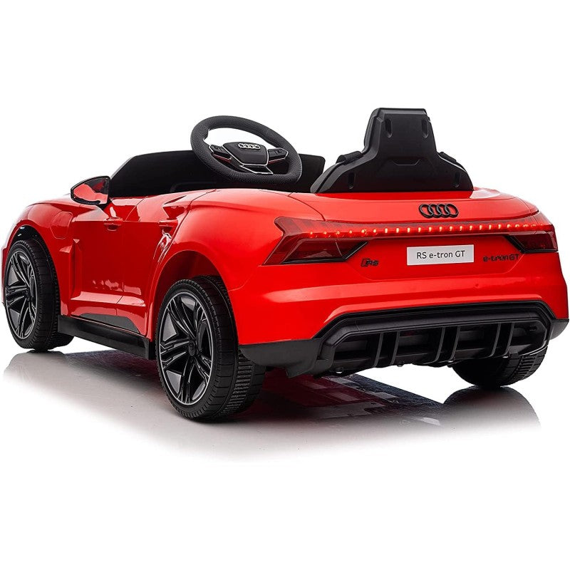 Auto Macchina Elettrica per Bambini 12V Audi RS e-Tron GT con Telecomando e Cintura a 3 Punti – Variante Rosso