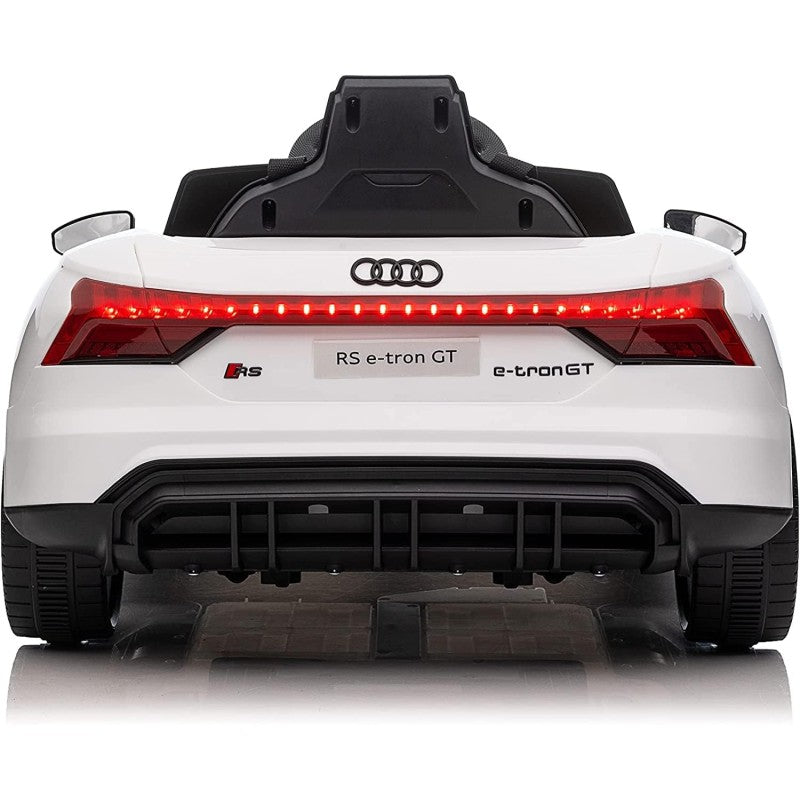 Auto Macchina Elettrica per Bambini 12V Audi RS e-Tron GT con Telecomando e Cintura a 3 Punti – Variante Bianco
