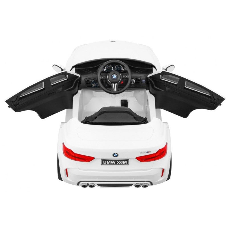Auto Macchina Elettrica per Bambini 12V BMW X6M con Sedile in Pelle, Ruote in Gomma Telecomando Porte Apribili, Full Optional