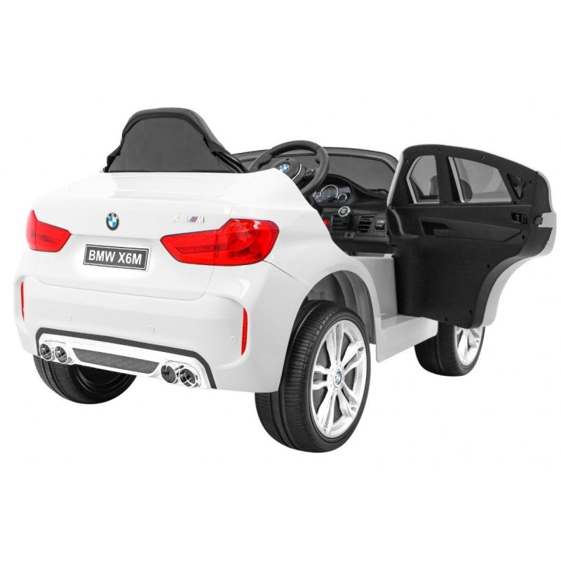 Auto Macchina Elettrica per Bambini 12V BMW X6M con Sedile in Pelle, Ruote in Gomma Telecomando Porte Apribili, Full Optional