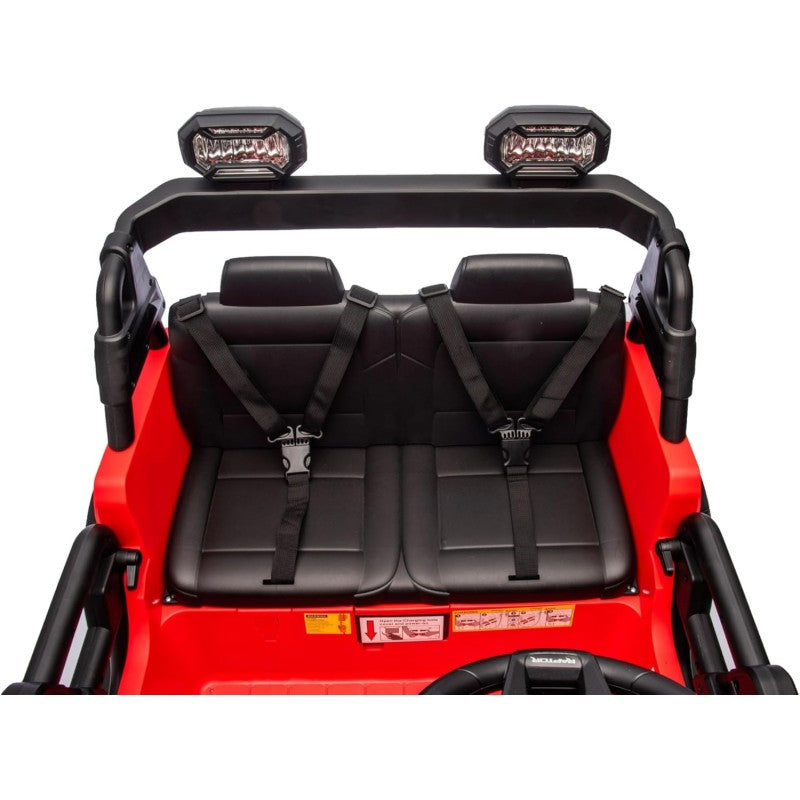Auto Macchina Elettrica per Bambini 24V Ford Bronco Raptor Fuoristrada 2 Posti con Telecomando 0975 – Variante Rosso