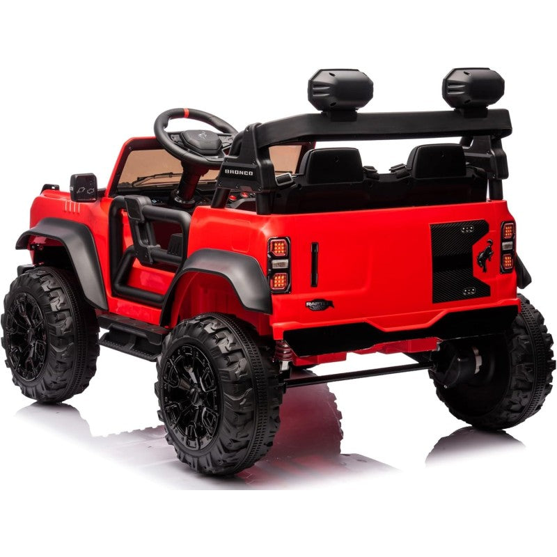 Auto Macchina Elettrica per Bambini 24V Ford Bronco Raptor Fuoristrada 2 Posti con Telecomando 0975 – Variante Rosso