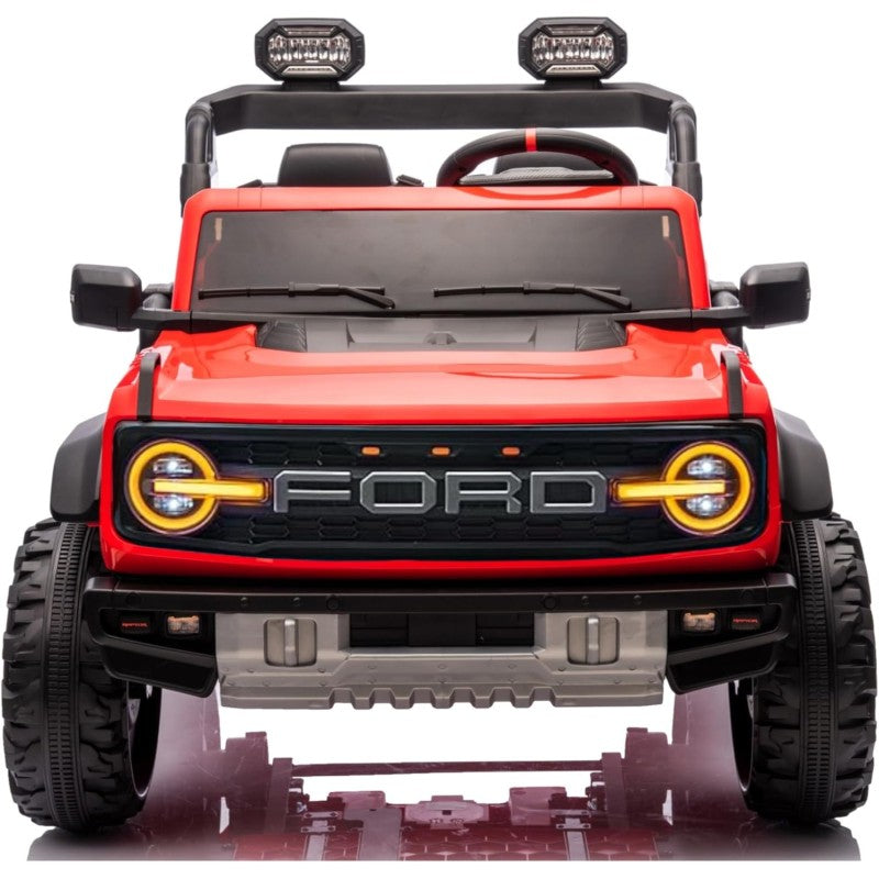 Auto Macchina Elettrica per Bambini 24V Ford Bronco Raptor Fuoristrada 2 Posti con Telecomando 0975 – Variante Rosso