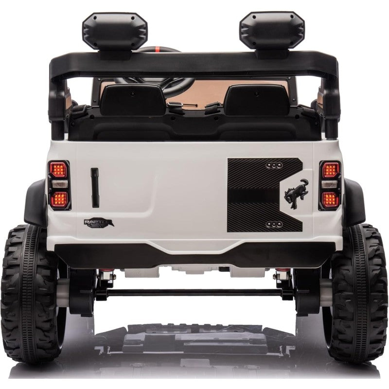 Auto Macchina Elettrica per Bambini 24V Ford Bronco Raptor Fuoristrada 2 Posti con Telecomando 0975 – Variante Bianco