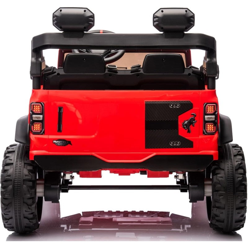 Auto Macchina Elettrica per Bambini 24V Ford Bronco Raptor Fuoristrada 2 Posti con Telecomando 0975 – Variante Rosso