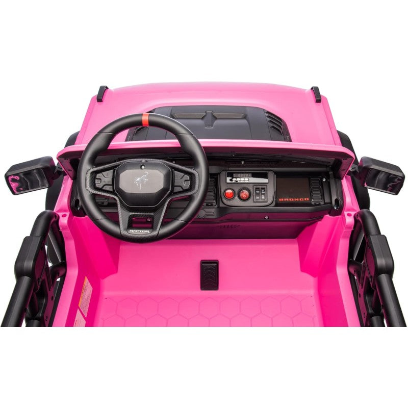 Auto Macchina Elettrica per Bambini 24V Ford Bronco Raptor Fuoristrada 2 Posti con Telecomando 0975 – Variante Rosa