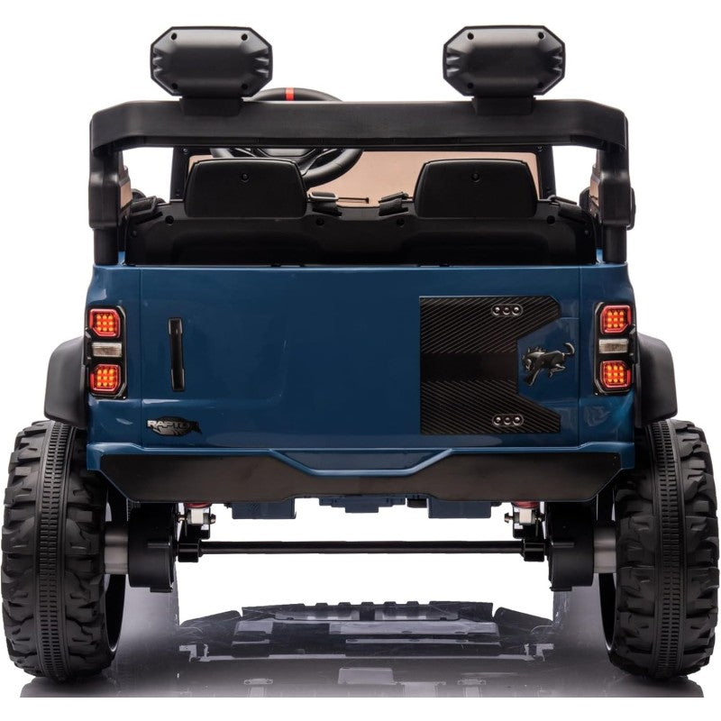Auto Macchina Elettrica per Bambini 24V Ford Bronco Raptor Fuoristrada 2 Posti con Telecomando 0975 – Variante Blu