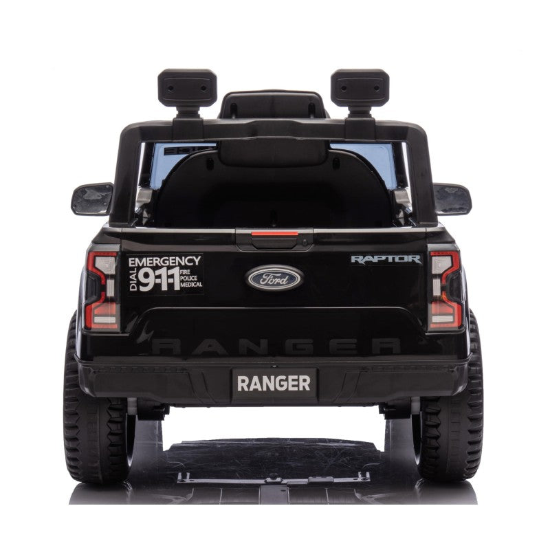 Auto Macchina Elettrica per Bambini Ford Ranger Police 12v con Telecomando Luci Lampeggianti Microfono e Sirena della Polizia