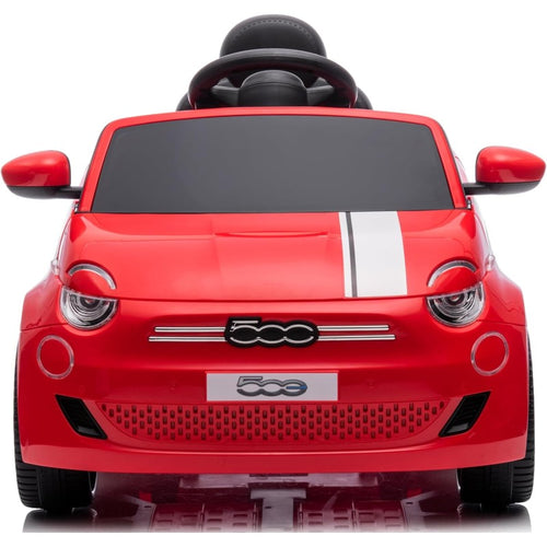 Auto Macchina Elettrica per Bambini Nuova Fiat 500e 12V con Telecomando e Cinture di Sicurezza – Variante Rosso