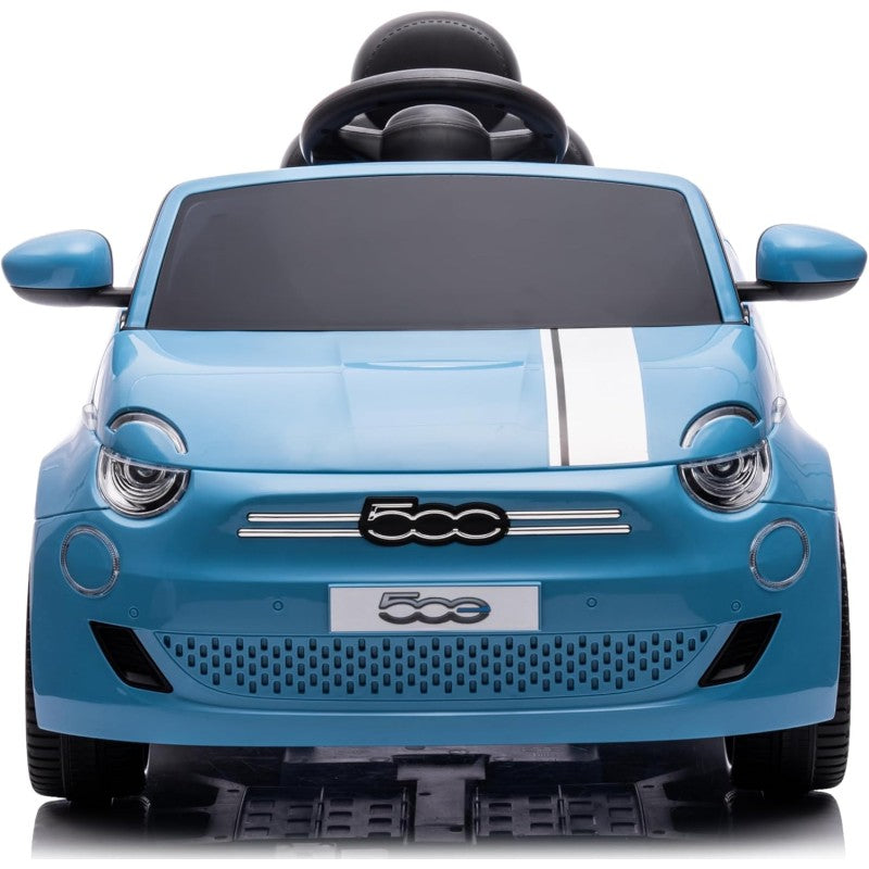 Auto Macchina Elettrica per Bambini Nuova Fiat 500e 12V con Telecomando e Cinture di Sicurezza – Variante Blu