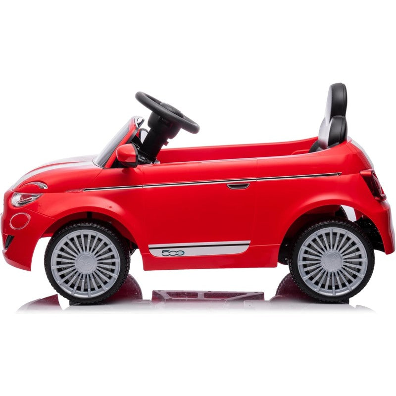 Auto Macchina Elettrica per Bambini Nuova Fiat 500e 12V con Telecomando e Cinture di Sicurezza – Variante Rosso