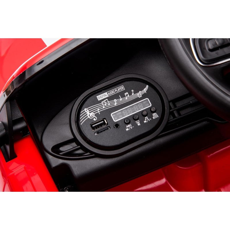 Auto Macchina Elettrica per Bambini Nuova Fiat 500e 12V con Telecomando e Cinture di Sicurezza – Variante Rosso
