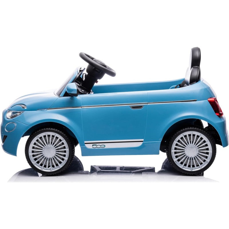 Auto Macchina Elettrica per Bambini Nuova Fiat 500e 12V con Telecomando e Cinture di Sicurezza – Variante Blu