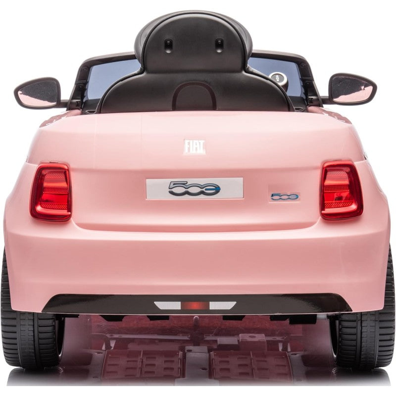 Auto Macchina Elettrica per Bambini Nuova Fiat 500e 12V con Telecomando e Cinture di Sicurezza – Variante Rosa