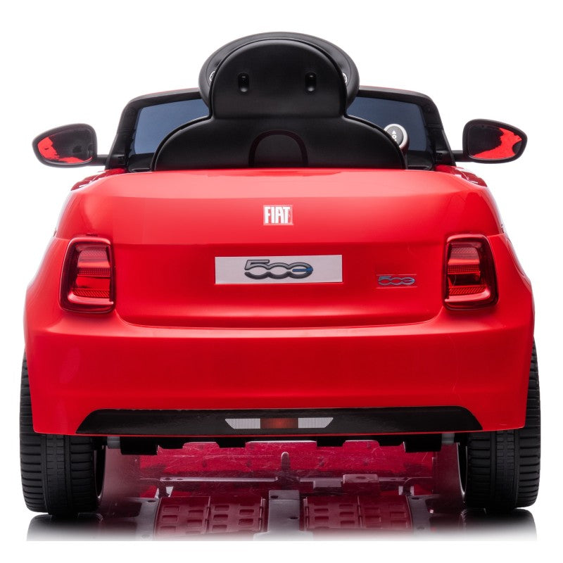 Auto Macchina Elettrica per Bambini Nuova Fiat 500e 12V con Telecomando e Cinture di Sicurezza – Variante Rosso
