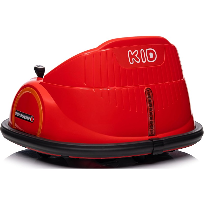 Autoscontro Elettrico 12V per Bambini Giostrina Bumper Car girevole 360 con Telecomando Cintura di Sicurezza Luci a Led – Variante Rosso