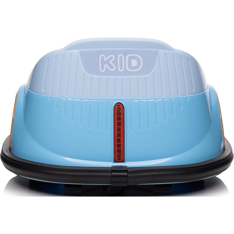 Autoscontro Elettrico 12V per Bambini Giostrina Bumper Car girevole 360 con Telecomando Cintura di Sicurezza Luci a Led – Variante Blu