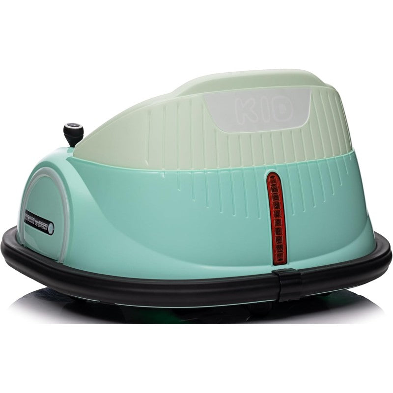 Autoscontro Elettrico 12V per Bambini Giostrina Bumper Car girevole 360 con Telecomando Cintura di Sicurezza Luci a Led – Variante Verde Tiffany