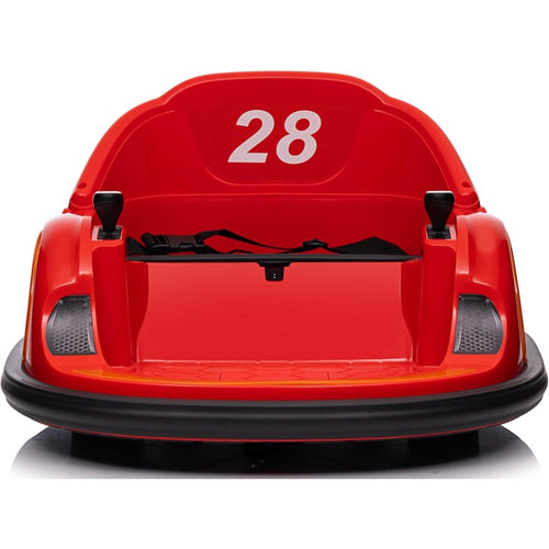 Autoscontro Elettrico 12V per Bambini Giostrina Bumper Car girevole 360 con Telecomando Cintura di Sicurezza Luci a Led – Variante Rosso