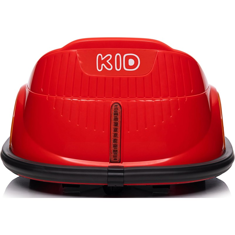 Autoscontro Elettrico 12V per Bambini Giostrina Bumper Car girevole 360 con Telecomando Cintura di Sicurezza Luci a Led – Variante Rosso