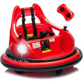 Autoscontro Elettrico per Bambini YJ6055 Supercar 12V Girevole a 360° con Telecomando Cintura di Sicurezza a 5 punti Luci a Led