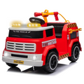 Camion dei Pompieri Cavalcabile Elettrico per Bambini 12V con Telecomando Luci Siren Suoni e Accessori Inclusi Full Optional
