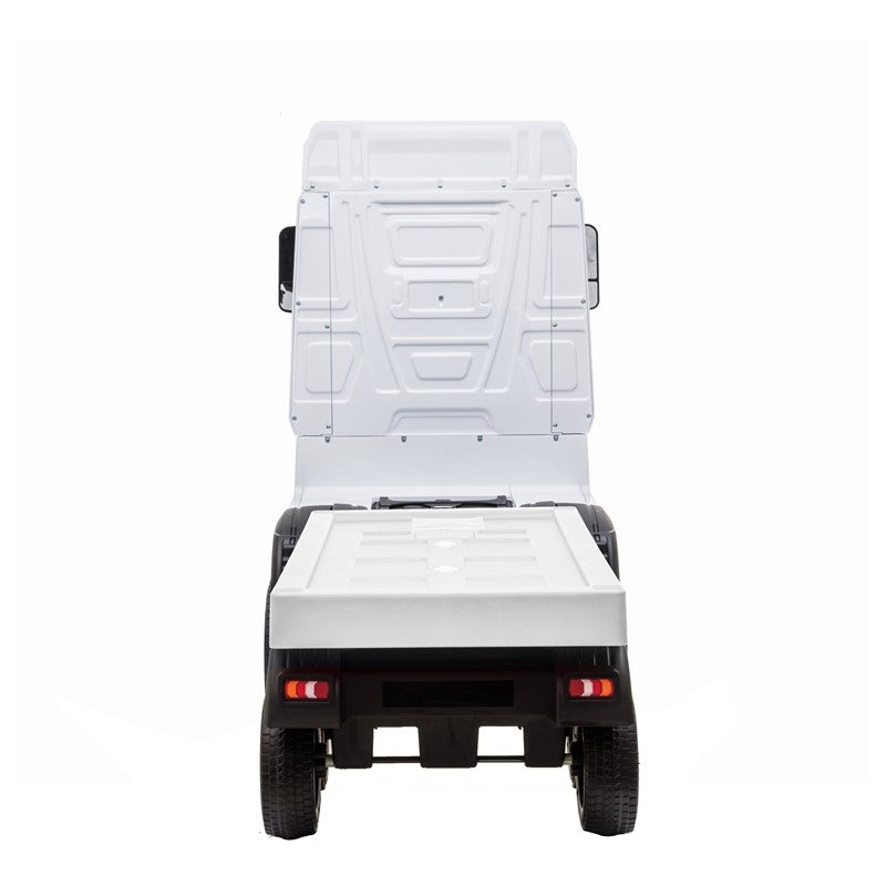 Camion Elettrico Mercedes Actros per Bambini 12V con Rimorchio Sedile in Pelle Telecomando Full Optional – Variante Bianco