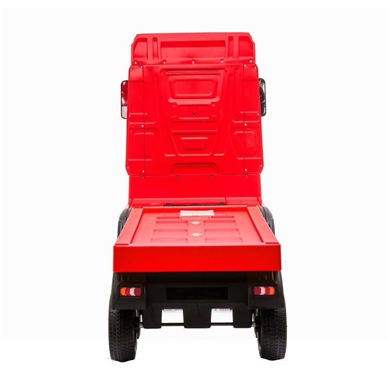 Camion Elettrico Mercedes Actros per Bambini 12V con Rimorchio Sedile in Pelle Telecomando Full Optional – Variante Rosso