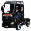 Camion Elettrico Mercedes Actros per Bambini 12V con Sedile in Pelle Telecomando Full Optional – Variante Nero