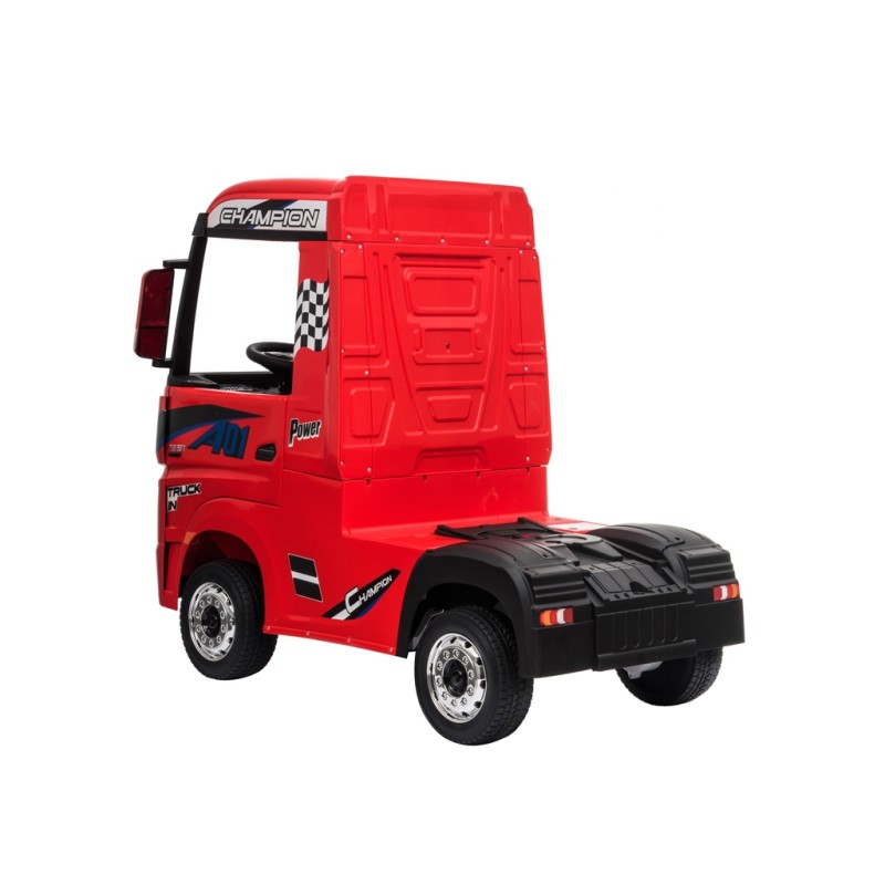Camion Elettrico Mercedes Actros per Bambini 12V con Sedile in Pelle Telecomando Full Optional – Variante Rosso