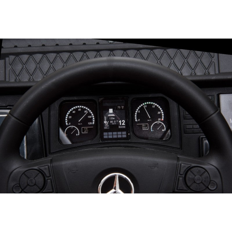 Camion Elettrico Mercedes Actros per Bambini 12V con Sedile in Pelle Telecomando Full Optional – Variante Rosso