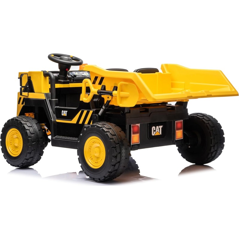 Camion Elettrico per Bambini 2 Posti 24V CAT Caterpillar – Camion da cantiere con Cassone Ribaltabile MT-904