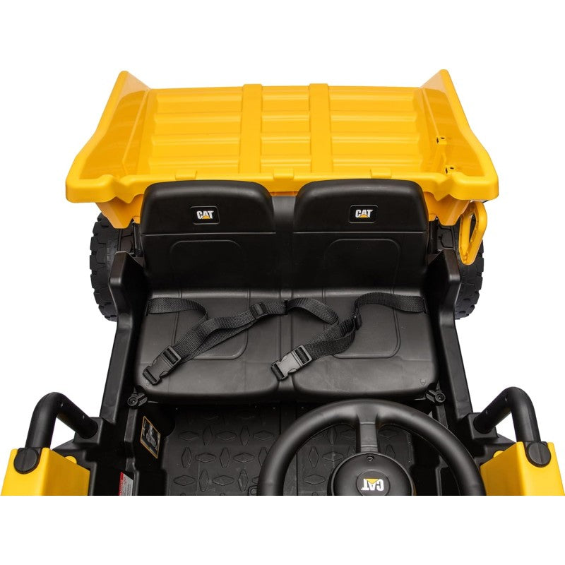 Camion Elettrico per Bambini 2 Posti 24V CAT Caterpillar – Camion da cantiere con Cassone Ribaltabile MT-904