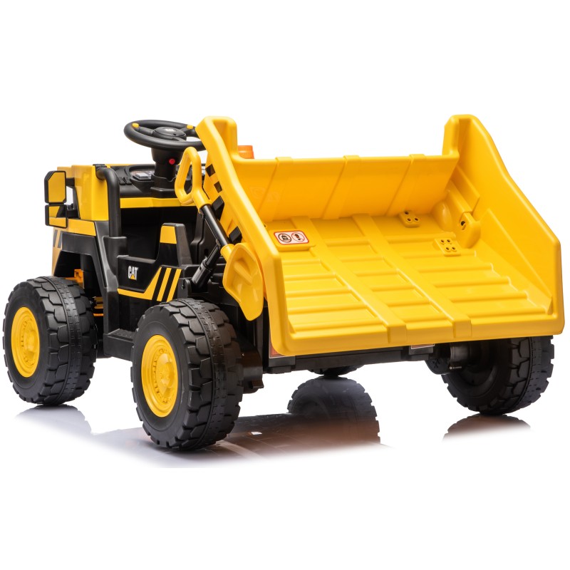 Camion Elettrico per Bambini 2 Posti 24V CAT Caterpillar – Camion da cantiere con Cassone Ribaltabile MT-904