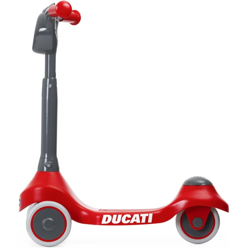 Chicco 01218810 Ducati Scooter Monopattino Evolutivo Leggero con Base Anti-Scivolo e Ruote Rivestite in Gomma