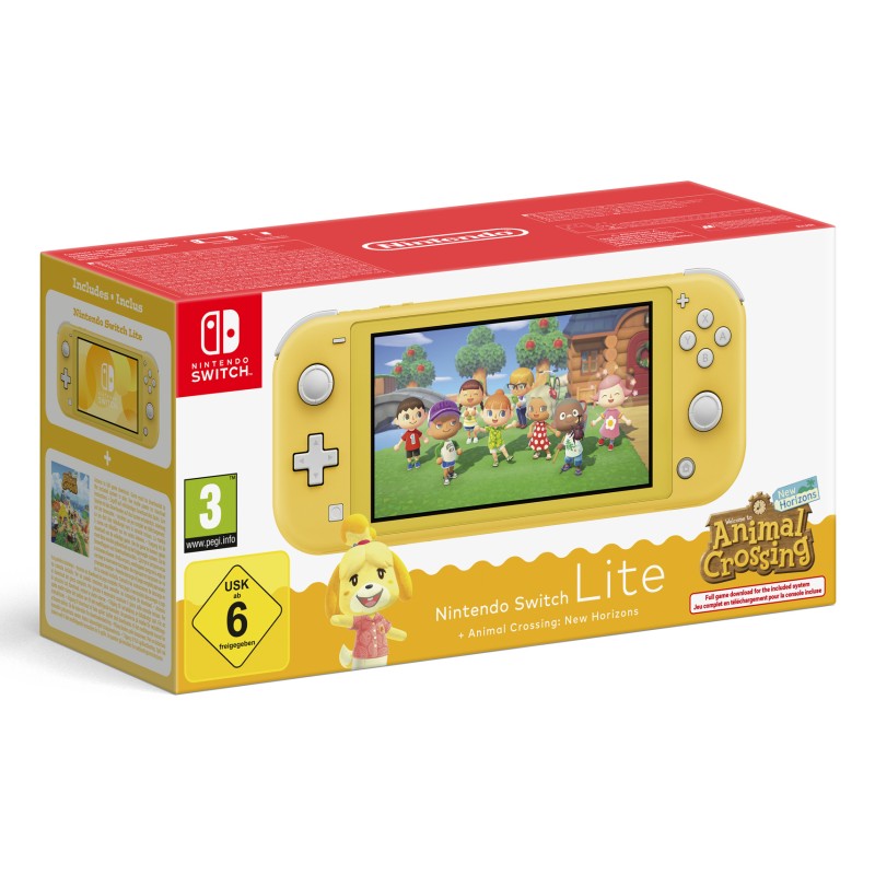 Switch lite Console Animal Crossing Yellow