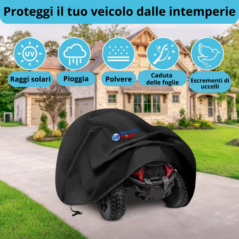 Copertura Telo Auto Giocattolo Bambini Universale – Cover Impermeabile, Anti-UV, per Veicoli Elettrici Esterni e Interni – Variante XL