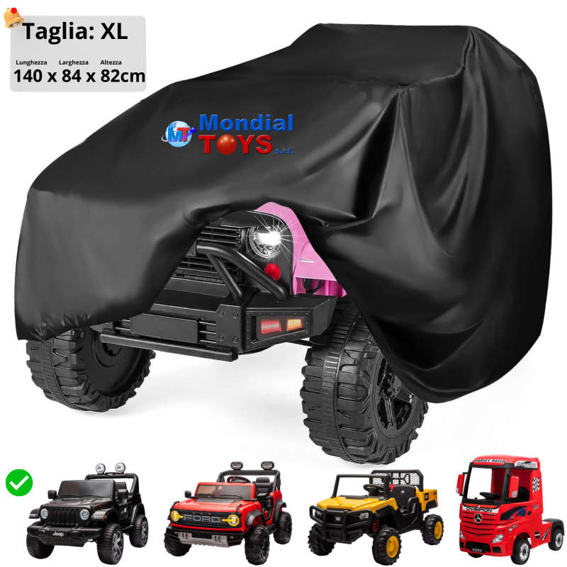 Copertura Telo Auto Giocattolo Bambini Universale – Cover Impermeabile, Anti-UV, per Veicoli Elettrici Esterni e Interni - XL