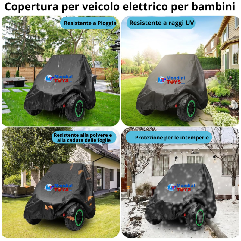 Copertura Telo Auto Giocattolo Bambini Universale – Cover Impermeabile, Anti-UV, per Veicoli Elettrici Esterni e Interni – Variante XL