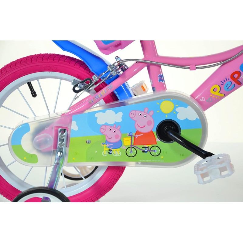 Dino Bikes 144R-PGS Bicicletta Peppa Pig 14 pollici per bambina