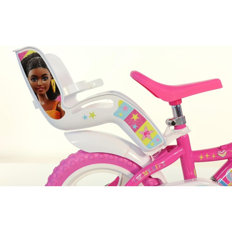 DINO BIKES 612GL-02BA Bicicletta Barbie 12 Pollici adatta a bambine di altezza tra87 e110cm
