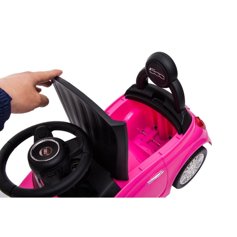 Fiat 500 Macchinina Primi Passi Cavalcabile Per Bambini Con suoni – Variante Rosa
