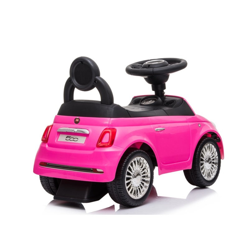 Fiat 500 Macchinina Primi Passi Cavalcabile Per Bambini Con suoni – Variante Rosa