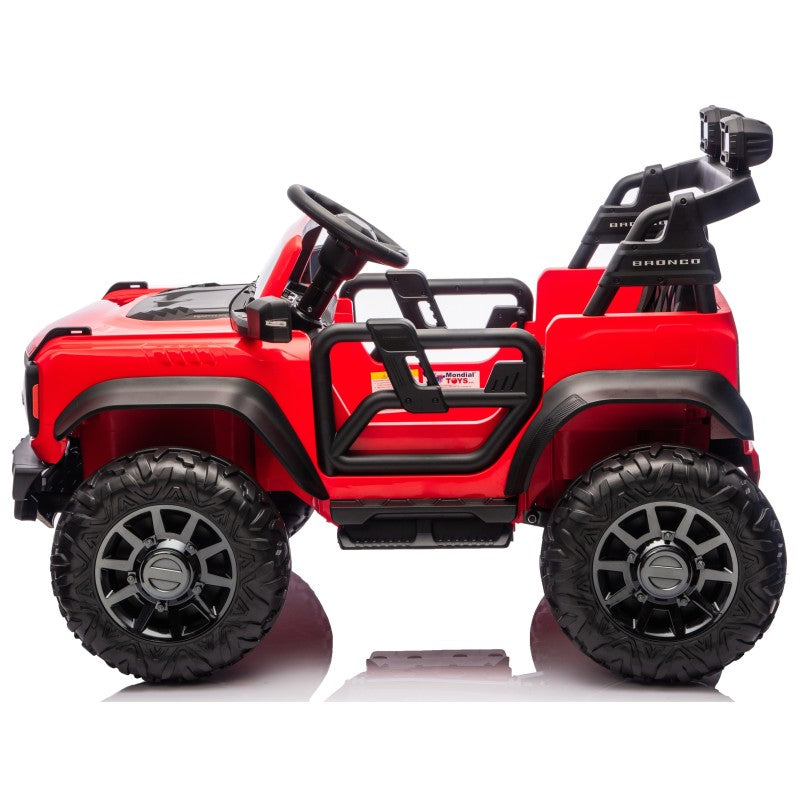 Ford Bronco 24V Set 4 Ruote in Gomma EVA XL con Copriruota