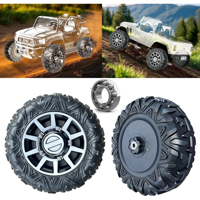 Ford Bronco 24V Set 4 Ruote in Gomma EVA XL con Copriruota