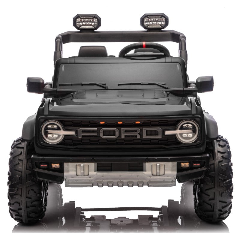Ford Bronco Raptor 24V Auto Macchina Elettrica per Bambini 2 Posti Fuoristrada con Telecomando - RUOTE IN GOMMA EVA XL 0975 – Variante Nero